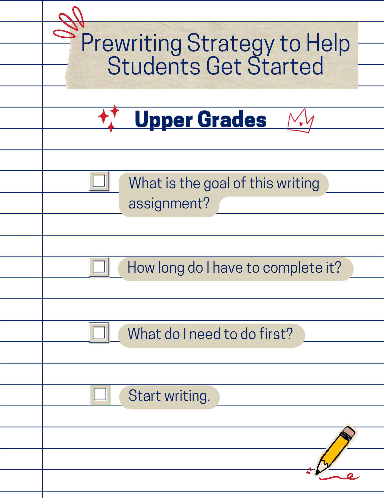 prewriting strategies for upper grades